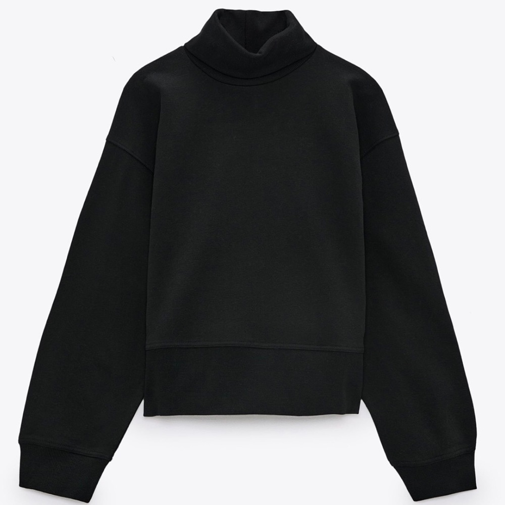Zara Black Turtle Neck Sweatshirt